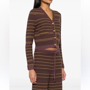 VF Diane von Furstenberg Gilda patterned-jacquard cardigan size S